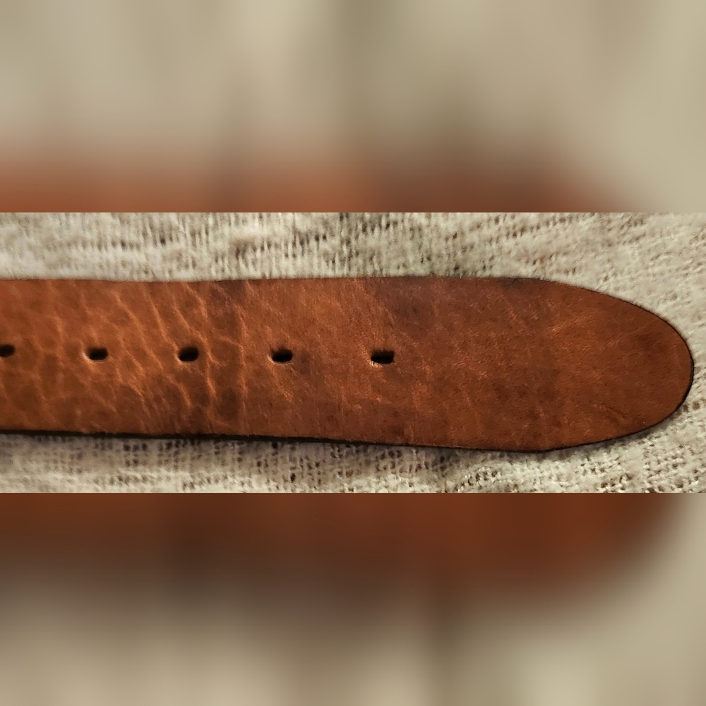 Vintage Textan Cowhide Leather & Handpainted Buckle - Picture 10 of 11